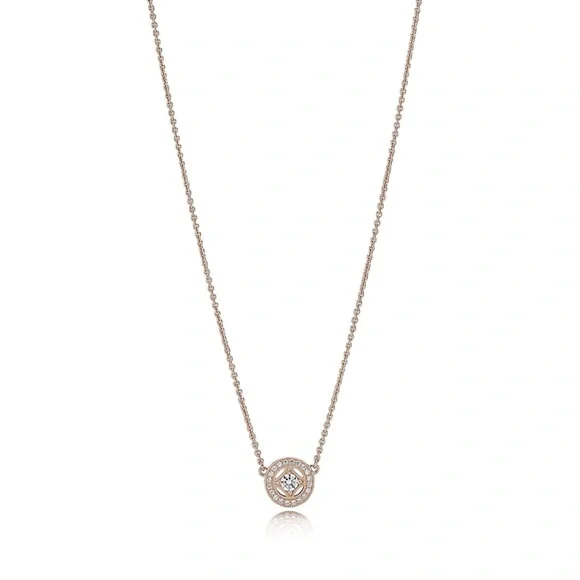 Authentic PANDORA Rose Gold Vintage Allure Necklace - Picture 1 of 3